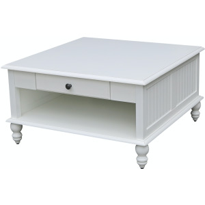 Square Coffee Table in Beach White