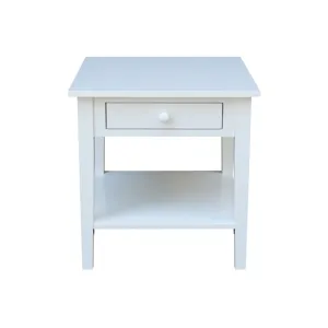 Destinations Collection - Spencer End Table in Pure White