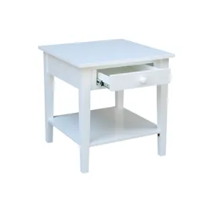 Destinations Collection - Spencer End Table in Pure White