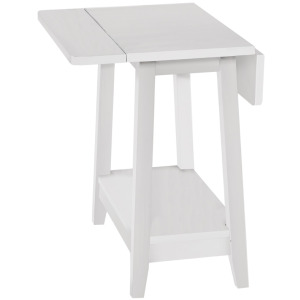 Destinations Collection - Drop Leaf Side Table in Pure White