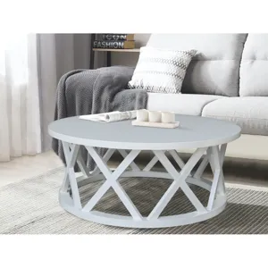 Home Accents - Ceylon Round Coffee Table in White