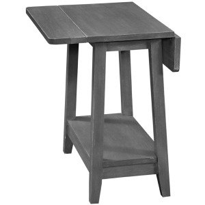 Destinations Collection - Drop Leaf Side Table in Heather Gray