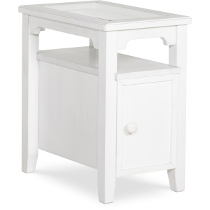 Home Accents - Amelia Glass Top Narrow Side Table