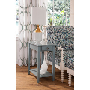 Destinations Collection - Narrow End Table in Ocean Blue