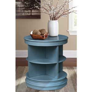 Destinations Collection - Library End Table in Ocean Blue
