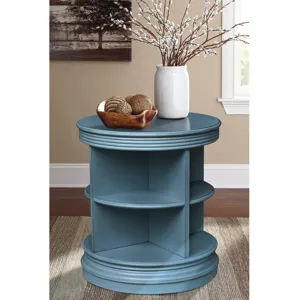 Destinations Collection - Library End Table in Ocean Blue