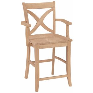 24'' Vineyard Arm Counter Stool