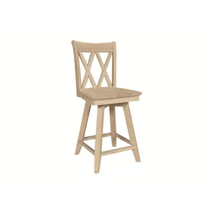 24'' XX Back Swivel Counter Stool