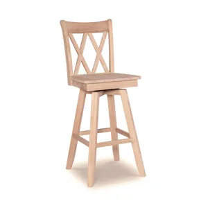 30'' Double XX Back Swivel Bar Stool