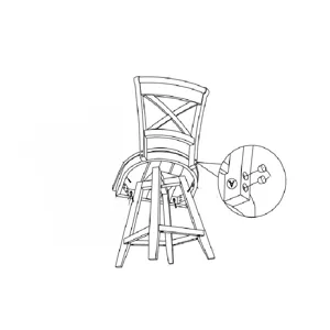 24" Charlotte Counter Swivel Stool