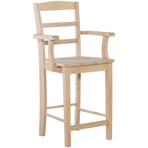 24'' Madrid Counter Stool w/Arms