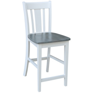 Dining Essentials - San Remo Stool in Heather Gray & White
