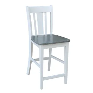 Dining Essentials - San Remo Stool in Heather Gray & White