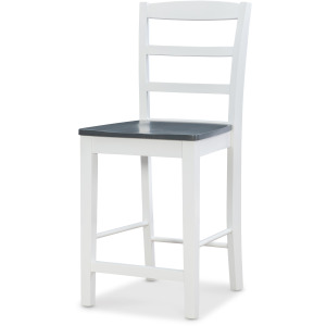 Dining Essentials - Madrid Stool in Heather Gray and White