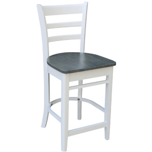 Dining Essentials - Emily Stool in Heather Gray & White
