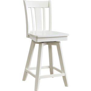Hampton Collection - 24'' San Remo Swivel Pure White Stool