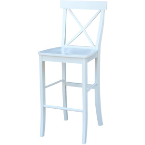X-Back Stool in White
