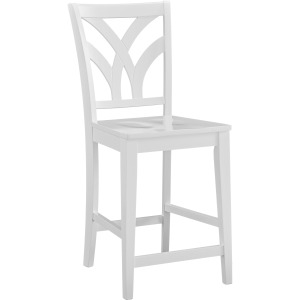 Hampton Collection - Palm Stool in Pure White