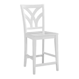 Hampton Collection - Palm Stool in Pure White