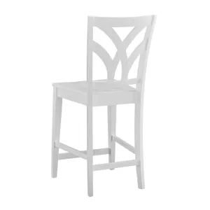 Hampton Collection - Palm Stool in Pure White