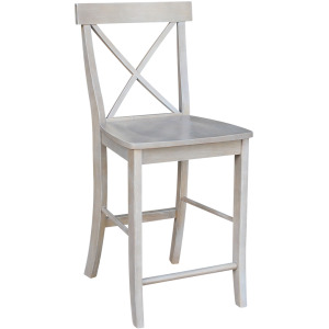 Dining Essentials - X-Back Stool in Taupe Gray