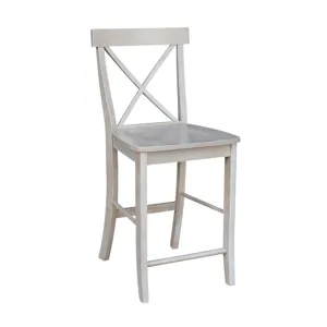 Dining Essentials - X-Back Stool in Taupe Gray