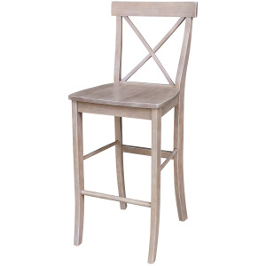 Dining Essentials - X-Back Stool in Taupe Gray