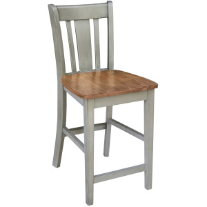 Dining Essentials - San Remo Stool in Hickory & Stone