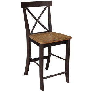 Dining Essentials - X-Back Stool in Hickory & Coal