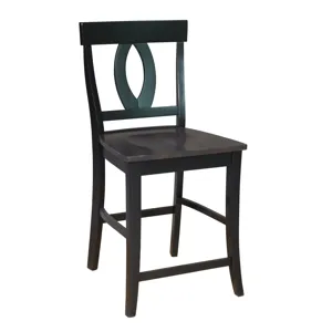 Cosmopolitan Collection - 24" Verona Stool in Coal & Black