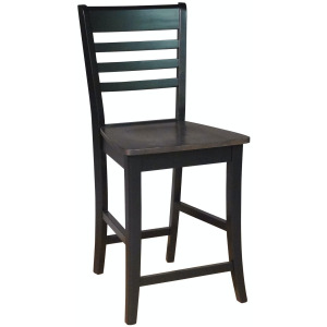 Cosmopolitan Collection - Roma Stool in Coal & Black