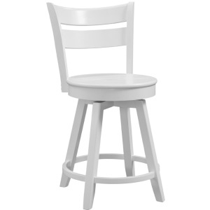 Hampton Collection - Sara Swivel Stool in Pure White