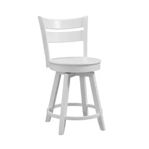 Hampton Collection - Sara Swivel Stool in Pure White