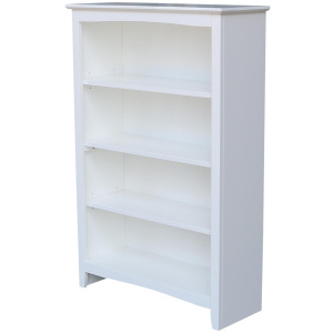 Tykes Collection -  48'' Shaker Bookcase in Pure White