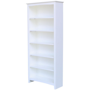 Tykes Collection -  72'' Shaker Bookcase in Pure White