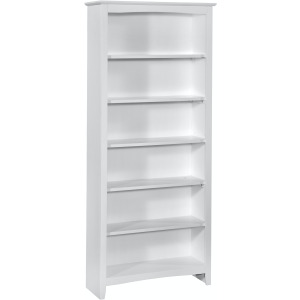 Tykes Collection -  84'' Shaker Bookcase in Pure White