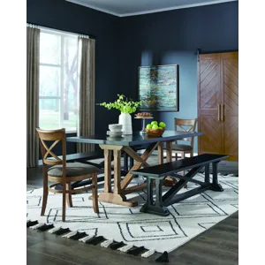 Alexa Trestle Solid Table Top and Base