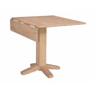 Square Drop Leaf Pedestal Table