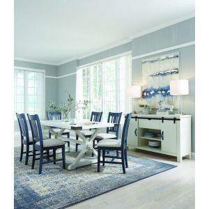 Farmhouse Chic Trestle Table Top & Base