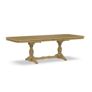 Double Butterfly Leaf Table Top w/ Double Pedestal Base