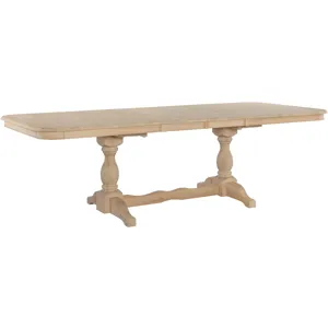 Double Butterfly Leaf Table Top w/ Double Pedestal Base