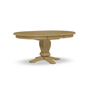 Build Your Own Pedestal Table w/ 48" x 66" Butterfly Leaf Extension Tabletop w/Half Bullnose Edge