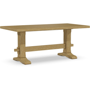 Trestle Solid Table Top w/ Trestle Table Base