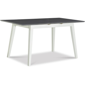 Dining Essentials - Mid-Century Modern Extension Table in Heather Gray and White
