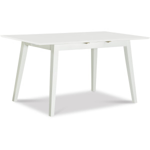 Dining Essentials - Mid-Century modern Extension Table in Pure White