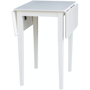 Dining Essentials - Small Drop Leaf Leg Table in White