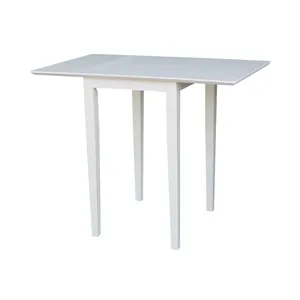 Dining Essentials - Small Drop Leaf Leg Table in White