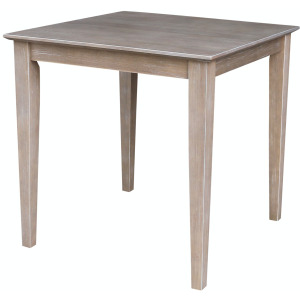Dining Essentials - 30'' Square Table Top w/ 30'' Shaker Legs in Taupe Gray