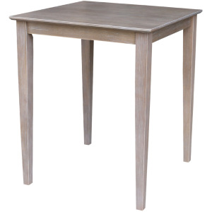 Dining Essentials - 30'' Square Table Top w/ 36'' Shaker Legs in Taupe Gray