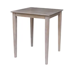 Dining Essentials - 30'' Square Table Top w/ 36'' Shaker Legs in Taupe Gray